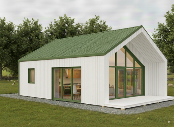 Residential 45m2 + deck Cedar Cladding Green roof